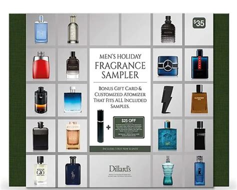 dillard's cologne sampler.